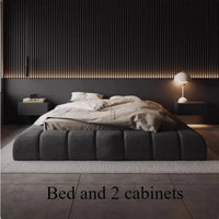 Modern Style Frame Bed with Storage and Movable Design for 2 People