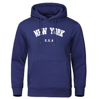 NEW YORK Letter U.S.A City Print Hoody Men Fashion Casual Long Sleeves Hooded Loose Oversize Pullover Hoodie Street Sweatshirt - Buy online at  Vibe In Cart.
