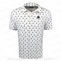 Men's Short Sleeve Button Quick Dry Polo Shirt For Sports And Golf