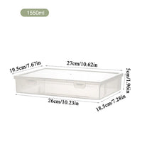 Transparent Plastic Square Desktop Document Storage Box