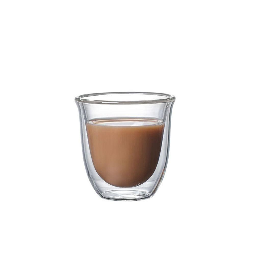 Double Wall Glass Cup Transparent Clear Heat Resistant Tea Drink Cups Mini Whisky Cup Espresso Coffee Cup  Bar Drinkware  Gift - Buy online at  Vibe In Cart.