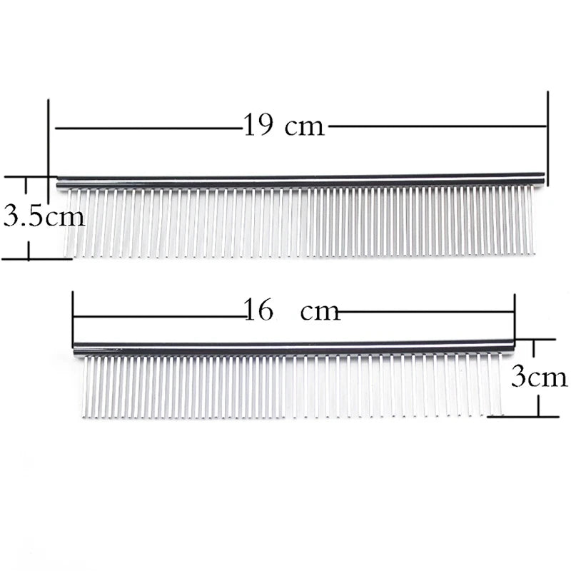 Stainless Steel Dog Comb Long Thick Hair Fur Removal Brush 16/19cm Pets Dog Cat Grooming Dematting Combs for Shaggy Dogs - Buy online at  Vibe In Cart.