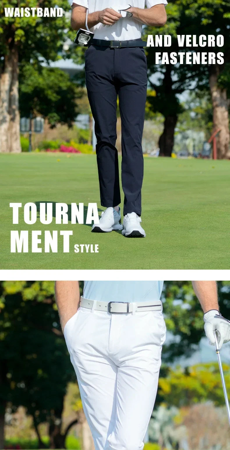 Men's Full Length Spring Summer Golf Pants in Nylon and Elastane