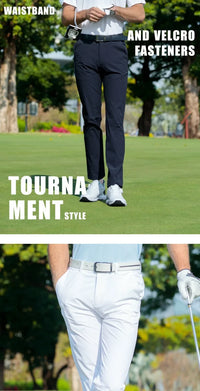 Men's Full Length Spring Summer Golf Pants in Nylon and Elastane