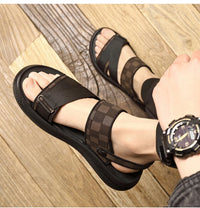 Men's Waterproof Gladiator Sandals with Buckle Strap and Rubber Sole