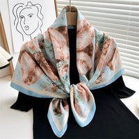 Women's Square Twill Scarf, 90x90 cm, for All Seasons
