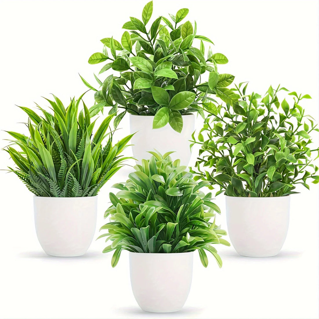 4 Pack Mini Artificial Potted Plants Fake Bonsai Greenery for Home Office Farmhouse Bathroom Shelf Decor Indoor - Buy online at  Vibe In Cart.