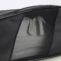 Black Oxford Cloth Portable Golf Shoe Bag, 23x12x33 cm