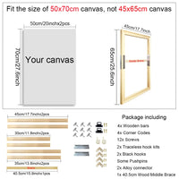 25x35 30x40cm Natural Wooden Picture Frame For Wall Canvas Frame Diamond Painting Frame Picture Poster Wall Frame Home Decor - Buy online at  Vibe In Cart.