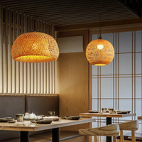 Bamboo Lantern 30cm Pendant Lamp Natural Rattan Wicker E27 LED Chandeliers Hand-Woven Lampshades Lighting Fixture Hanging Light - Buy online at  Vibe In Cart.