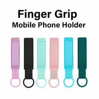 Universal Desk Holder for Mobile Phones with Finger Grip and Stand