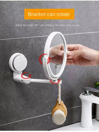 Wall Mirror Folding Arm Extend Bathroom Mirror Without Drill Swivel Bathroom Mirror Suction Arm Double Side Cosmetic Makeup - Buy online at  Vibe In Cart.