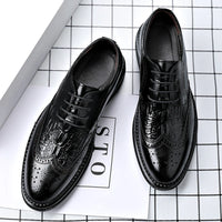 New for Men Genuine Leather Casual Shoes Retro Leisure Business Dress Shoes Street Fashion Brogue Shoes - Buy online at  Vibe In Cart.