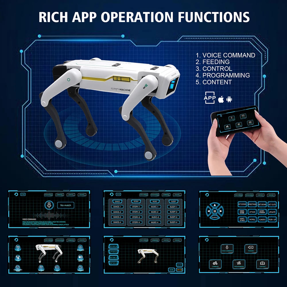 Robot Dog Toy with Programmable Remote Control and Voice Interaction