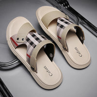 Sandals Men's 2025 New Summer Casual Beach Shoes Indoor and Outdoor Wear Two-Wear Lightweight One-Line Sandals - Buy online at  Vibe In Cart.