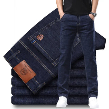 Fashion Men Jeans Stretch Straight Leg Casual Slim Fit Denim Pants Male Brand Luxury Design Business Classic Trousers Large Size - Buy online at  Vibe In Cart.