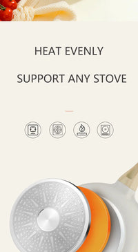 Durable Frying Pan Wok Pan Non-stick Ceramic Pot Induction Gas Stove Universal Cookware Steak Cooking Saucepan Nonstick Pan - Buy online at  Vibe In Cart.