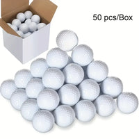2-Layer Practice Golf Balls for Indoor and Outdoor Use, 50 Pieces