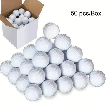 2-Layer Practice Golf Balls for Indoor and Outdoor Use, 50 Pieces
