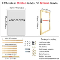 25x35cm Wooden Rectangle Picture Frame for 30x40cm Canvas