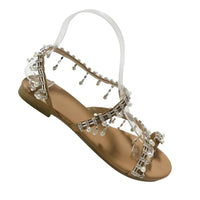 Ladies' new summer pearl sandals Women comfortable Beach shoes Ankle Strap Open Toe Sandals Casual Lightweight Women slippers - Buy online at  Vibe In Cart.