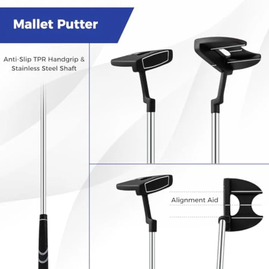 Complete Golf Club Set for Men 12 14 PCS Right Hand Golf Clubs Set with 1 Driver 3 Fairway 4 Hybrid 6 7 8 9 P Irons Putter Head - Buy online at  Vibe In Cart.