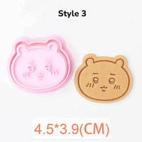 Plastic Pressable Cartoon Doll Cookie Cutters for Baking
