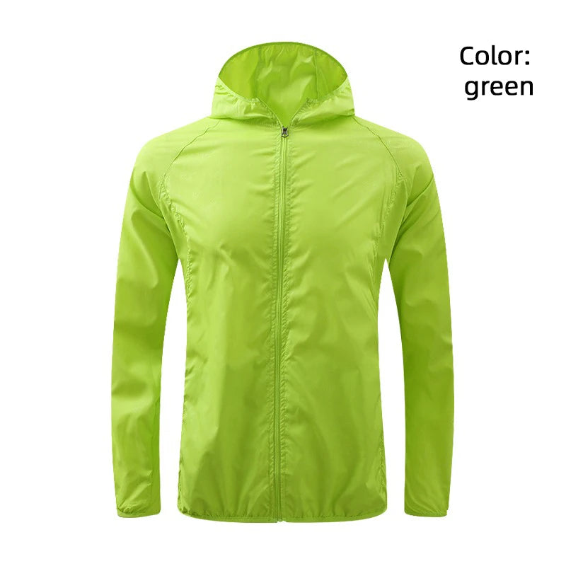 Hooded UV Waterproof Nylon Golf Jacket Unisex Foldable