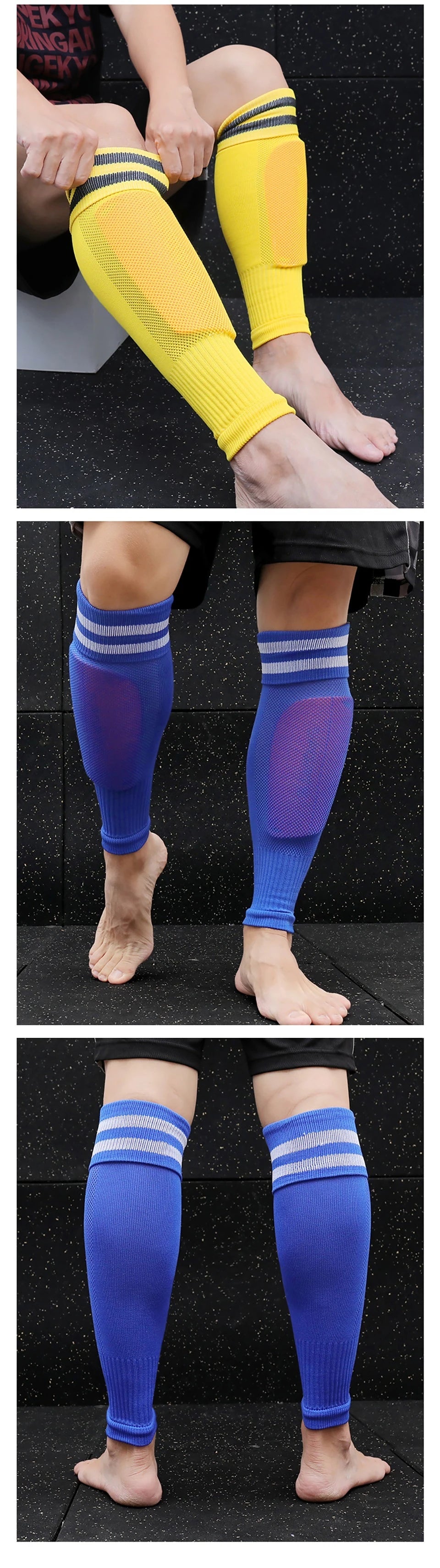 1Pair Knee Over Football Leg Guards Socks Breathable Comfort Calf Long Sock Adult Children Soccer Sports Shin Guards Leg Covers - Buy online at  Vibe In Cart.