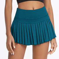 Summer Women Tennis Pleated Skirt With Inner Lining High Waist Double Layer Design Sport Sexy Fitness Yoga Dancing Shorts - Buy online at  Vibe In Cart.