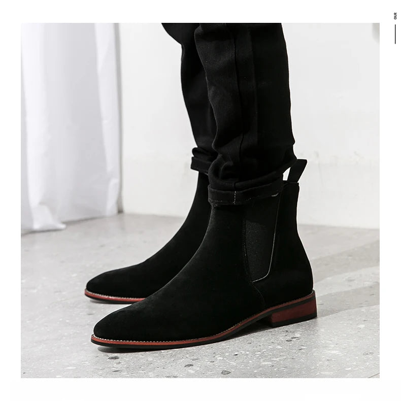 Classic Chelsea Boots Men Trend Ankle Boots Men Fashion Social Party Boots Men High Top Casual Business Shoes For Men - Buy online at  Vibe In Cart.
