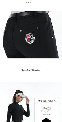 Women's Winter Warm Thick Fleece Golf Pants Straight Full Length