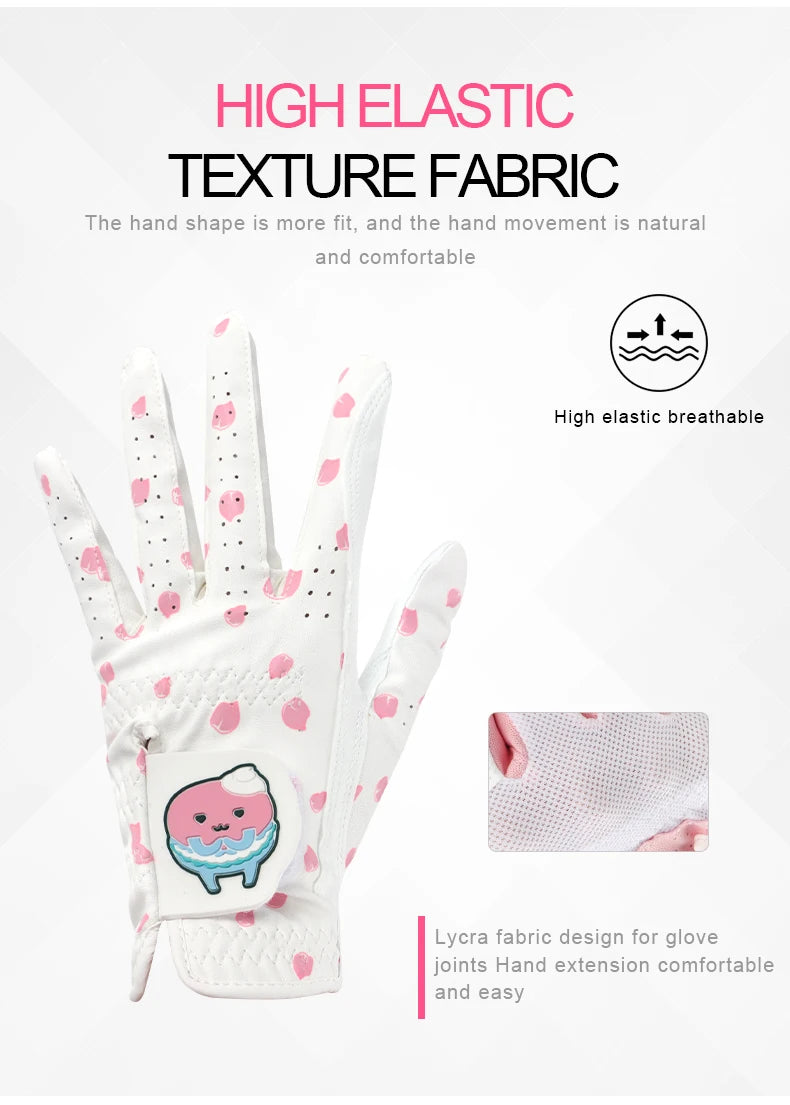 Korean and Japanese Golf Gloves Cartoon Tree Leaf Women's Microfiber Wear Resistant Sports Golf Gloves Non-slip and Breathable - Buy online at  Vibe In Cart.