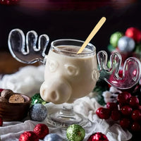 1/2/3PCS Christmas Elk Glass Cup 8Oz Milk Moose Mug Christmas Reindeer Head Beer Water Cup Xmas Holiday Party Drinkware Gifts - Buy online at  Vibe In Cart.
