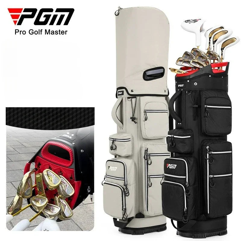 Travel Golf Bag with Fixed Club Holder, Nylon Material