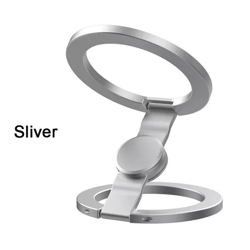 Universal Double Sided Magnetic Phone Ring Holder with Folding Stand