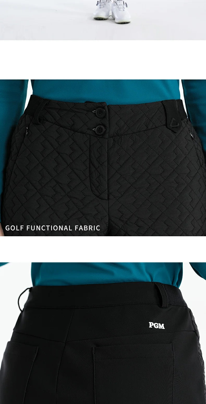 PGM Women Golf Short New Lady Clothing Autumn and Winter Warm Thicken Shorts High Waist Sports Trousers Windproof Girl Wear