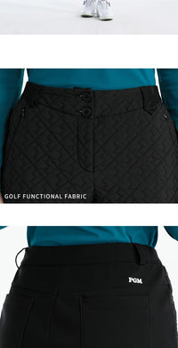 PGM Women Golf Short New Lady Clothing Autumn and Winter Warm Thicken Shorts High Waist Sports Trousers Windproof Girl Wear