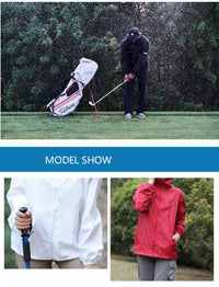 Hooded UV Waterproof Nylon Golf Jacket Unisex Foldable