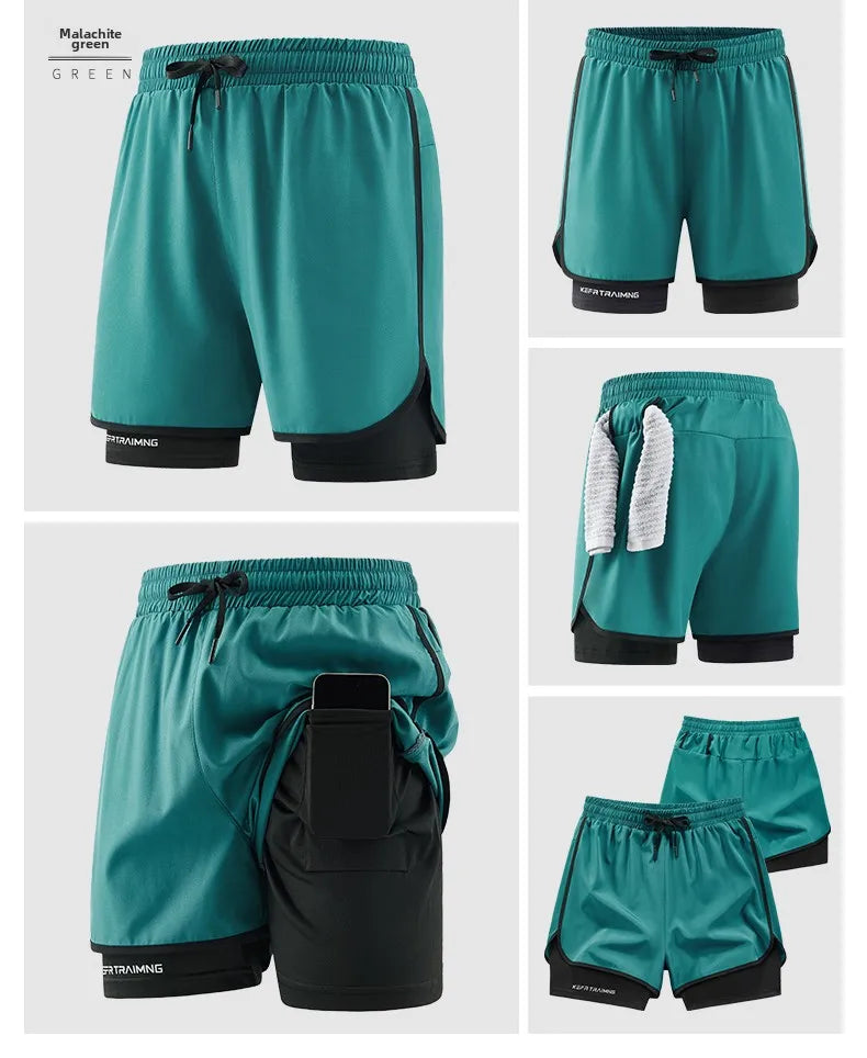 Men Running Shorts Gym Sports 2 in 1 Quick Dry Workout Training Gym Fitness Jogging Short Sweatpants Summer Hot Men Sportswear - Buy online at  Vibe In Cart.