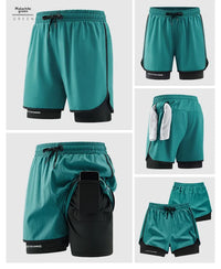 Men Running Shorts Gym Sports 2 in 1 Quick Dry Workout Training Gym Fitness Jogging Short Sweatpants Summer Hot Men Sportswear - Buy online at  Vibe In Cart.