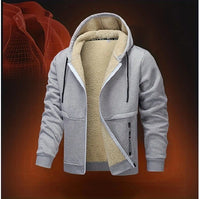 Winter Lambswool Zipper Hoodies Thicken Warm Jackets Long Sleeve Sweatshirts Casual Sports Fleece Black Coats Hooded Men Coat To - Buy online at  Vibe In Cart.