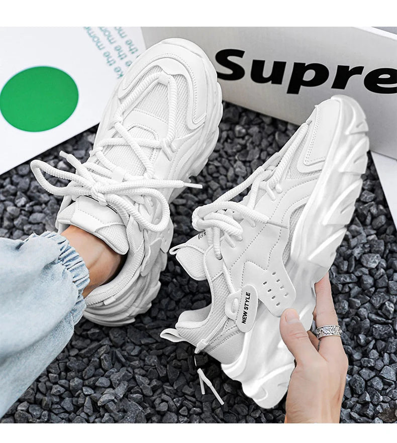 Men's Shoe Breathable Thick Soled Casual Sneakers Outdoor Running Four Seasons New Tennis Men Soft Soles Comfort Male Sneakers - Buy online at  Vibe In Cart.