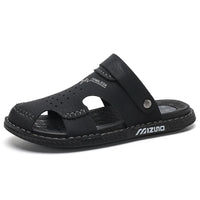 Men's Gladiator Sandals with Rubber Outsole and Buckle Strap