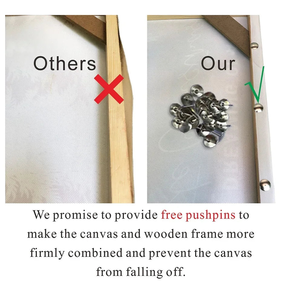 50x70 60x90 60x120cm Canvas Frame Wooden Frames Wooden Photo Oil Painting Canvas Diamond Painting Frames Canvas Wood Wall Frame - Buy online at  Vibe In Cart.