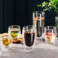 5 Sizes Double Wall Insulated Glass Cup Clear Espresso Coffee Mugs Handmade Beer Mug Tea Milk glass Whiskey Glass Cups Drinkware - Buy online at  Vibe In Cart.