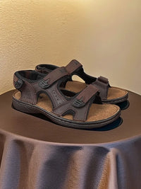 First-Layer Cowhide Men's Sports Sandals, Open-Toe Outdoor Non-Slip Sandals, Casual Men's Shoes, Outdoor Fashion Beach Shoes, Li - Buy online at  Vibe In Cart.