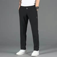 Summer  Breathable Ice Silk Casual Pants Large Size Straight Versatile Comfortable Thin Quick-drying Men's Drawstring Sweatpants - Buy online at  Vibe In Cart.