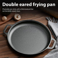 Cast Iron Frying Pan Non-stick pan Pizza Egg Pancake Pot Vegetable Steak Skillet Home Kitchen Flat Pan Omelette Outdoor Cookware - Buy online at  Vibe In Cart.