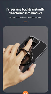 Universal Double Sided Magnetic Phone Ring Holder with Folding Stand
